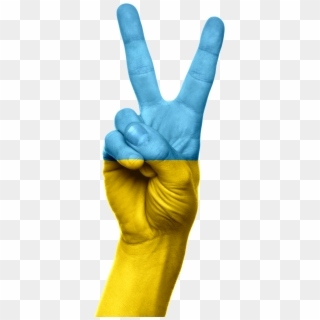 Ukraine Flag Hand Peace Victory 643633 - Ukraine Flag On Hand Clipart