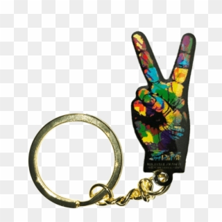 Peace Sign Keychain - V Sign Clipart