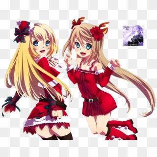 Anime Christmas Png - Anime Christmas Girl Png Clipart
