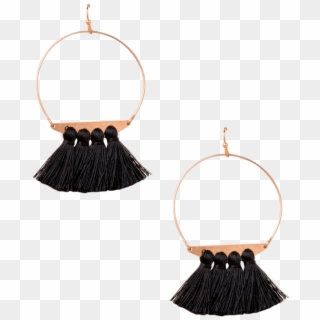 Brennan Tassel Hoop Earrings - Earrings Clipart