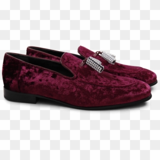 Loafers Claire 10 Velvet Burgundy Tassel Stones Hrs - Slip-on Shoe Clipart