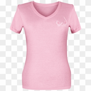 7 Pink V Neck Front - Pink Vneck Clipart