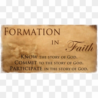 Formation In Faith Png - Calligraphy Clipart