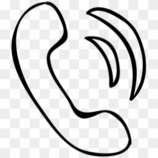 Phone Auricular Hand Drawn Outline Comments - Line Art Clipart