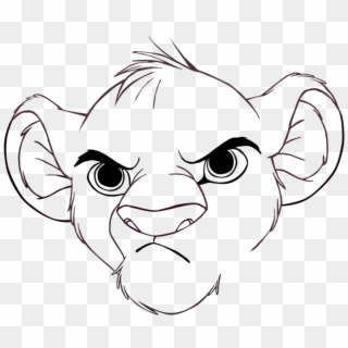 Nice Inspiration Ideas Simba Outline Drawing Rafiki - Simba Drawing Lion King Clipart