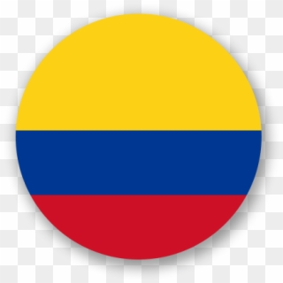 Colombia Flag Circle Vector Clipart
