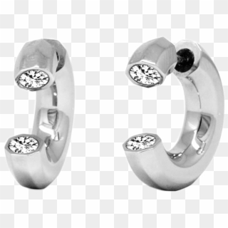 Quantum Cubus White Crystal & Stainless Steel Earrings - Earrings Clipart