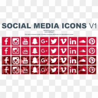 Social Media Vector Icons Set V1 - Marketing Communication Clipart