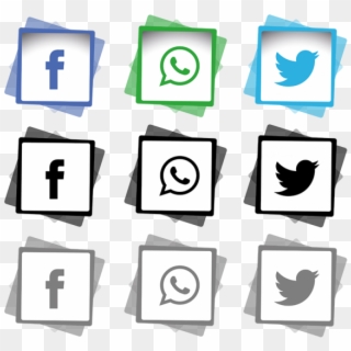 Social Media Icons Set Png And Vector - Social Media Logo White Png Clipart