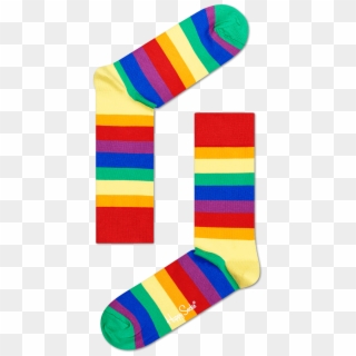 Cool Socks For Gay Pride In Rainbow-coloured Stripes - Happy Socks Rainbow Clipart