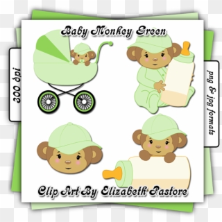 Included In Baby Monkey Clip Art Green Is A Baby Monkey - Infant - Png Download