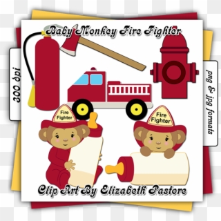 Boy Monkey Clip Art - Firefighter - Png Download