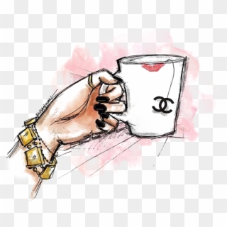 Cup Chanel Illustration Drawing Free Transparent Image - Chanel Drawing Png Clipart