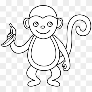 Svg Freeuse Free Outline Of A Download Clip Art - Art Of Monkey - Png Download