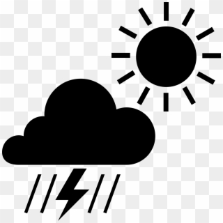 Png Weather Black And White - Blue Sun Icon Png Clipart