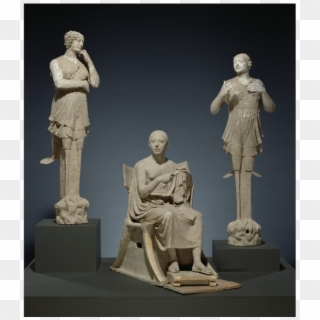 Statues Of Two Sirens - Getty Villa Clipart