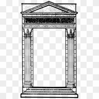 Clip Freeuse Library Clipart Temple Big Image Png - Greek Column Pillar Frame Transparent Png