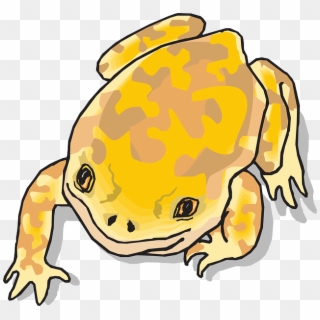 Yellow Cartoon Frog Clipart
