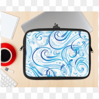 The Wild Blue Swirly Vector Water Pattern Ink-fuzed - Macbook Clipart