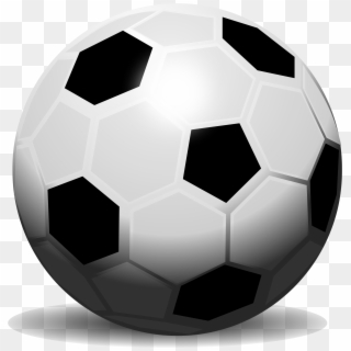 See Here Football Clip Art Black And White - Portrait Size Soccer Ball Transparent Background - Png Download