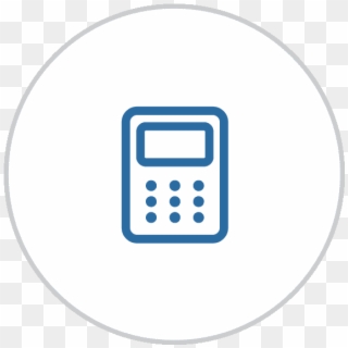 Calculator Icon - Circle Clipart