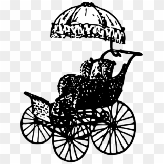 Baby - Baby Carriage Vintage Png Clipart