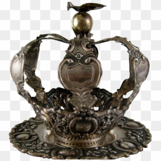 Antique 833 Silver Crown & Stand C - Coroa Espirito Santo Png Clipart