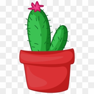 Cactus Clipart Potted - Potted Cactus Clip Art - Png Download