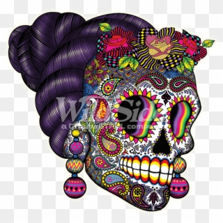 Of Skull Wildside - Day Of The Dead Flag Transparent Png Clipart