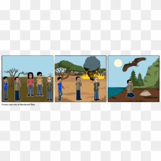 Plane Crash - Cartoon Clipart