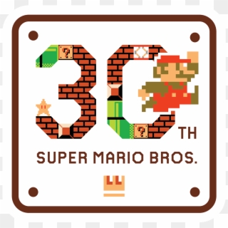 Super Mario Bros - Mario 30th Anniversary Logo Clipart