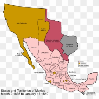 Autobuses Nacional Flecha Roja México Y Estados Unidos - Territorial Evolution Of Mexico Clipart