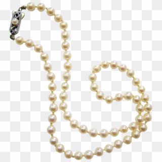 Mikimoto Pearl Necklace - 1950s Mikimoto Pearl Necklace Clipart