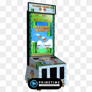 Flappy Bird Style - Flying Tickets Arcade Game Clipart