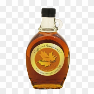 Highland Sugarworks Maple Glass Bottle Medium With Clipart