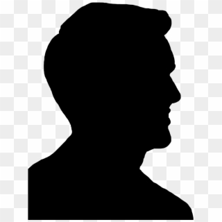 Face Silhouettes Of Men, Women And Children - Silhouette Of A Mans Face Clipart