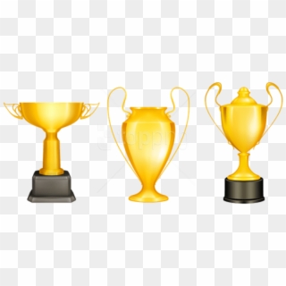 Free Png Download Transparent Gold Silver Bronze Trophies - Trophy Vector Clipart