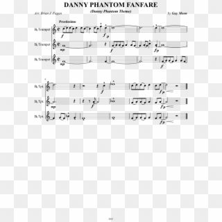 Print - Danny Phantom Theme Song Notes Clipart