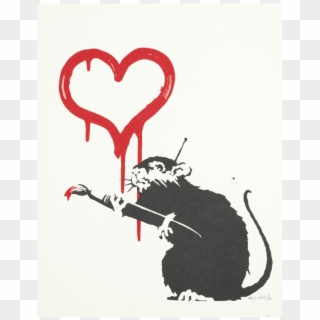 Banksy Love Rat Signed - Banksy Artist Clipart