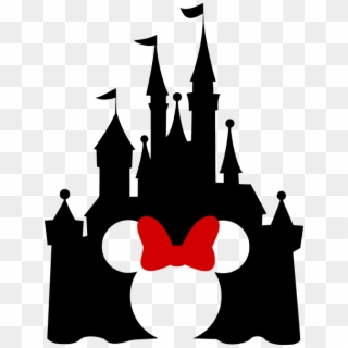 Disney Castle With Mickey Cutout - Disney Castle With Minnie Ears Clipart