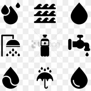 Free Png Water Icons Png Image With Transparent Background - Water Droplet Bullet Point Clipart