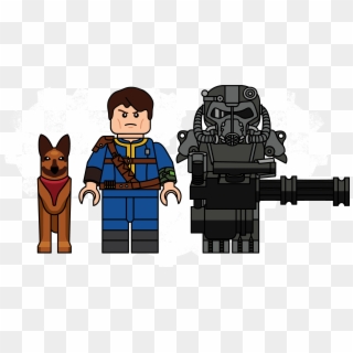 I Designed Some Fallout-themed Lego Minifigs Including - Fallout Power Armor Cartoon Clipart