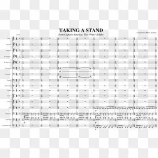 Taking A Stand Sheet Music Composed By Composed By - Captain America Taking A Stand Sheet Music Clipart