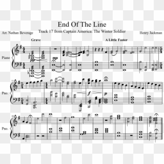 End Of The Line Sheet Music Composed By Henry Jackman - Winter Soldier Theme Sheet Music Clipart