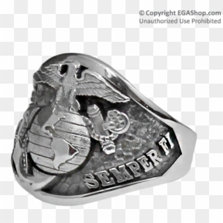 Marine Corps Graduation Ring "usmc" On One Side And - Ring Clipart