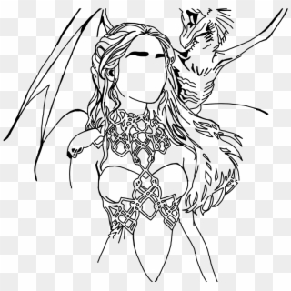 Drawing Daenerys Targaryen "mother Of The Dragons " - Line Art Clipart