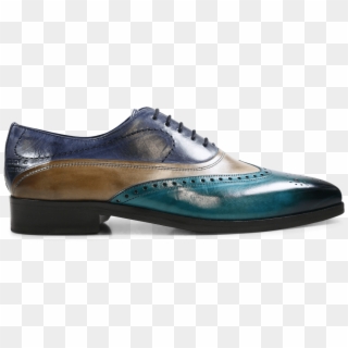 Oxford Shoes Lewis 4 Turquoise Smog Navy - Suede Clipart