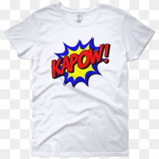 Kapow Comic Women's T-shirt - Chats T Shirt Clipart