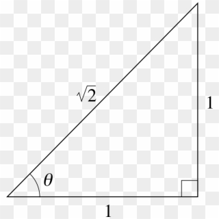 Figure 10 A Right Angled Triangle With Two Equal - Right Triangle With Tangent Of 1 Clipart