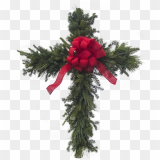 Cross Wreath - Christmas Ornament Clipart